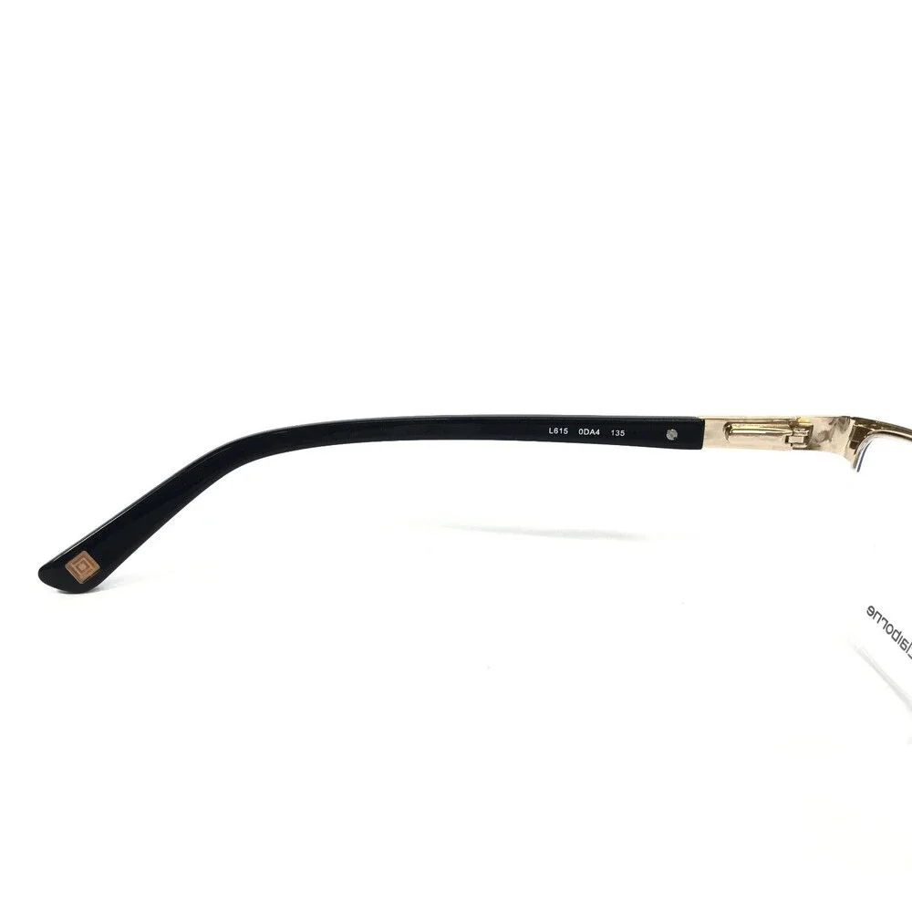 Liz Claiborne Eyeglasses Frames L615 0DA4 Navy Blue Gold Half Rim 53-17-135